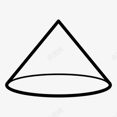 漂浮几何形状圆锥几何形状几何学图标图标