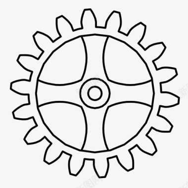 机构齿轮发动机机器图标图标