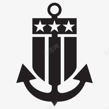 海军锚美国军事图标图标