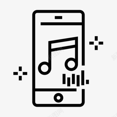 手机qq音乐应用移动音乐应用程序音乐应用程序智能手机图标图标