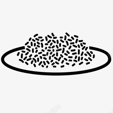 白米皮儿大米食物白米图标图标