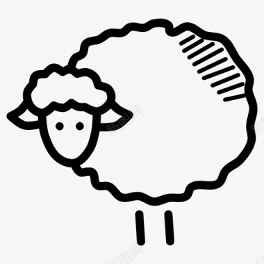 羊素材羊牛复活节图标图标