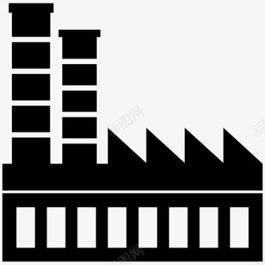 厂房工厂厂房工业图标图标