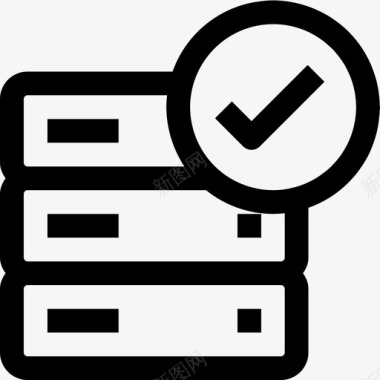 服务器验证数据库接受服务器图标图标