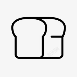 白面包白面包面包房面包图标高清图片