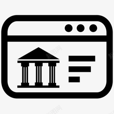 金融科技银行商业网站图标图标