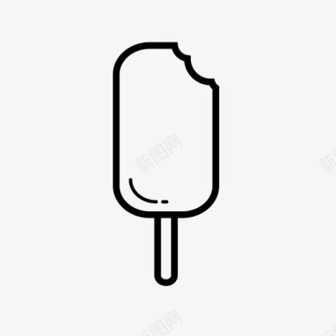 冰棒咬口冰淇淋棒图标图标