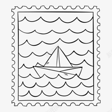 邮件标志邮票邮件标记图标图标