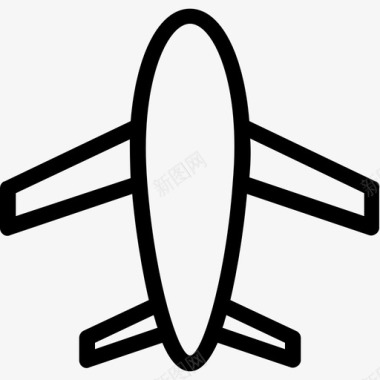 高科技客机飞机客机汽车平滑线图标图标
