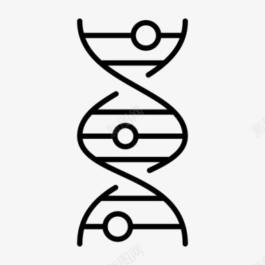 DNA链染色体遗传学图标图标