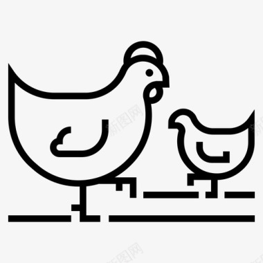 家禽鸡农业i图标图标