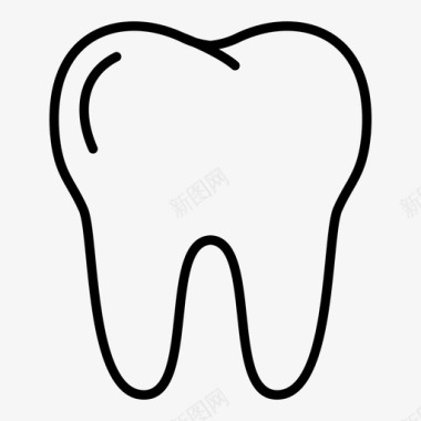 牙齿牙医珐琅质图标图标