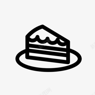 蛋糕生日一块图标图标