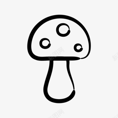 蘑菇森林菌类图标图标
