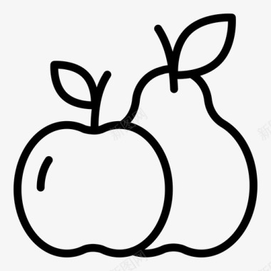 苹果苹果和梨食物水果图标图标