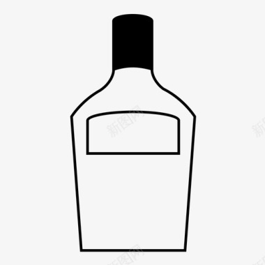 威士忌酒瓶子图标图标