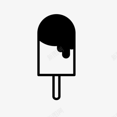 冰棒巧克力酱冰淇淋棒图标图标