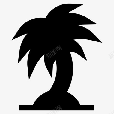 VI棕榈树岛屿小岛图标图标