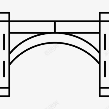 首都天安门桥镇建筑地标图标图标