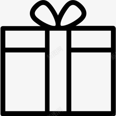 礼物包装飘带礼品礼品盒篮子图标图标