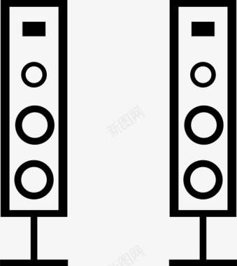 音响矢量图扬声器放大器音频图标图标