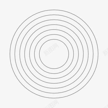 科技感圆图案圆短划线图标图标