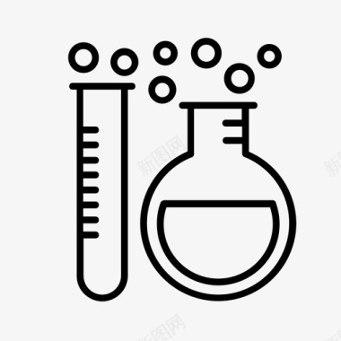 白胡子科学家法医学化学法医检测图标图标