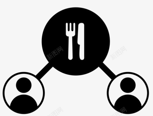 餐厅吃饭连接餐厅目标聊天图标图标