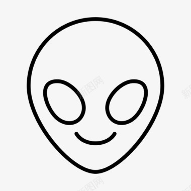 外星人外星人脸表情符号图标图标