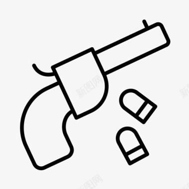 左轮左轮手枪枪武器图标图标