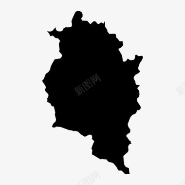 奥地利地图州图标图标