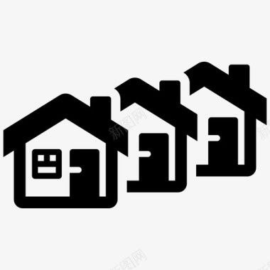 房地产公寓建筑图标图标