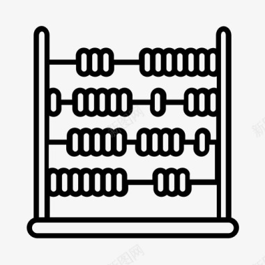 数学标识算盘数数教育图标图标