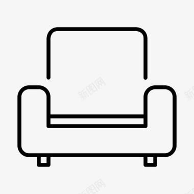 沙发电子商务家具图标图标