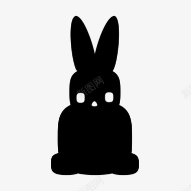 兔子穴居野兔图标图标