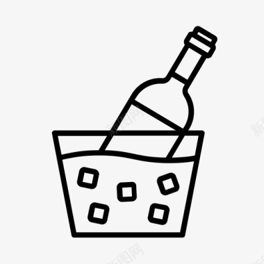 葡萄酒冷却器红酒葡萄园图标图标