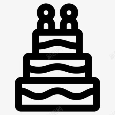 结婚素材结婚蛋糕生日蛋糕订婚图标图标