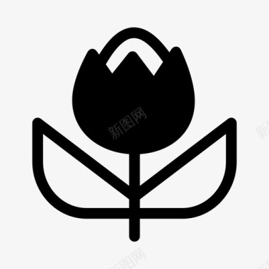 花植物郁金香花图标图标