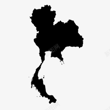 泰国泰国地图亚洲曼谷图标图标