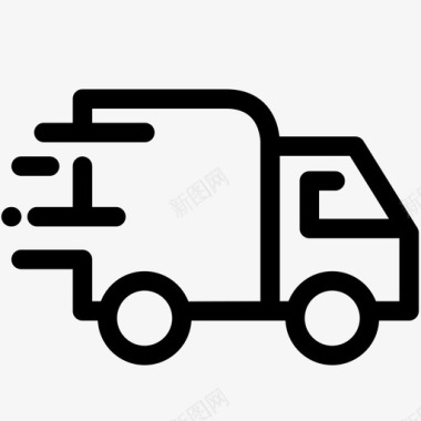 送货车快速送货包裹送货图标图标
