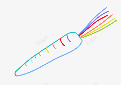 萝卜PNG矢量图胡萝卜蔬菜图标图标