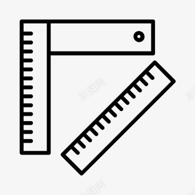 学校卡片尺子数学测量图标图标