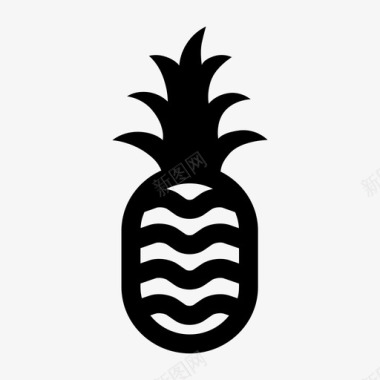 菠萝水果菠萝果图标图标
