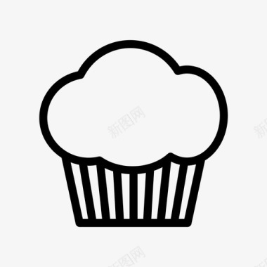 松饼纸杯蛋糕甜点图标图标