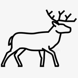森林国王鹿动物森林图标高清图片