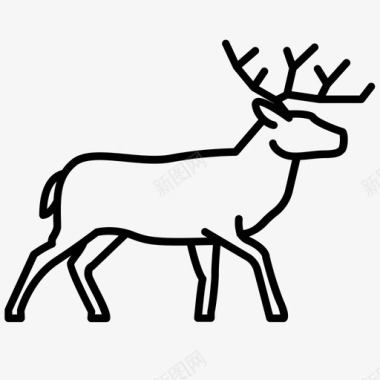 鹿动物森林图标图标