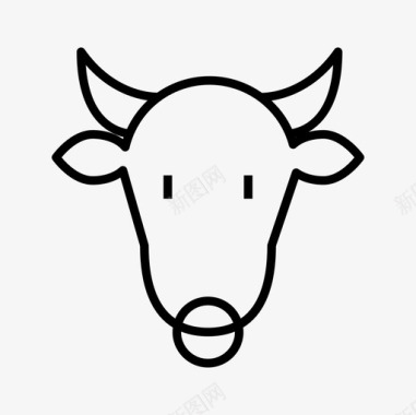公牛奶牛农业动物图标图标