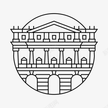 摩纳哥建筑首都图标图标