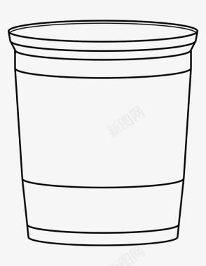 塑料杯容器形状图标图标
