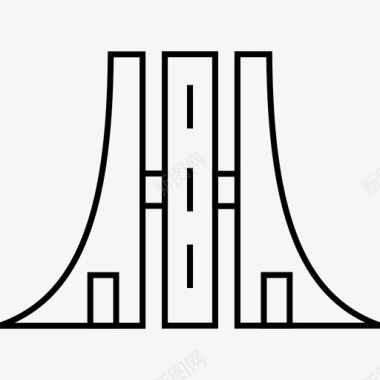 建筑标志阿克拉建筑地标图标图标